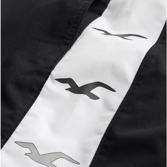 NWT - Hollister Men’s Boardshort 9” (Black - White Stripe & Gulls, 38W) - Picture 2 of 6